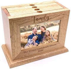 ukgiftstoreonline Personalised Family Photo Box Album 72 Photos and 6x4 Frame