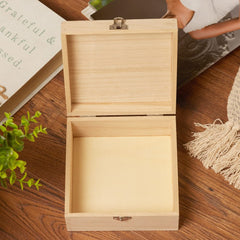 Personalised New Baby Keepsake Wooden Box With Safari Theme