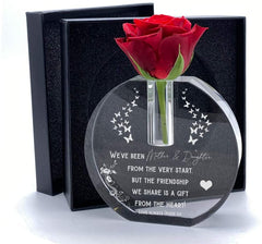 ukgiftstoreonline Personalised Nanny Gift Crystal Glass Flower Vase With Engraving Boxed