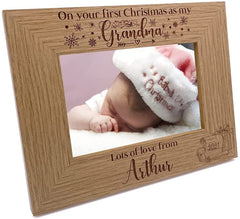 Personalised My First Christmas as My Grandma Landscape Photo Frame