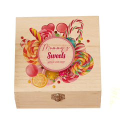 Personalised Mummy Candy and Sweets Wooden Box Gift
