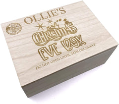 ukgiftstoreonline Personalised Wooden Christmas Eve Crate Box