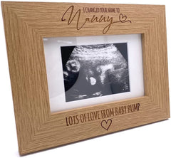 I Changed Your Name To Nanny Baby Scan Announcement Photo Frame