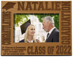 Personalised Graduation Photo Frame Gift Landscape Engraved Keepsake