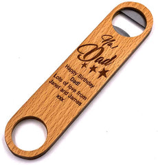 Personalised Number One Dad Ever Waiter Style Bottle Opener Gift X51002-2