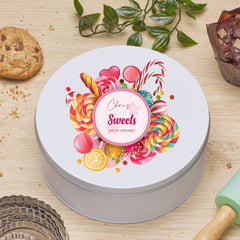 Personalised Any Name Candy Sweet Storage Tin Gift