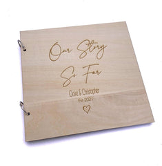 ukgiftstoreonline Personalised Our Story So Far ScrapBook Photo Album Record Book