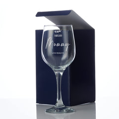 Personalised Fabulous Mummy Wine Glass Gift with Sentiment