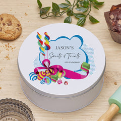 Personalised Any Name Sweet Storage Tin Gift Storage Tin ukgiftstoreonline