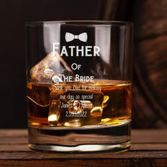 Engraved Personalised Father of The Bride Whiskey Glass - ukgiftstoreonline