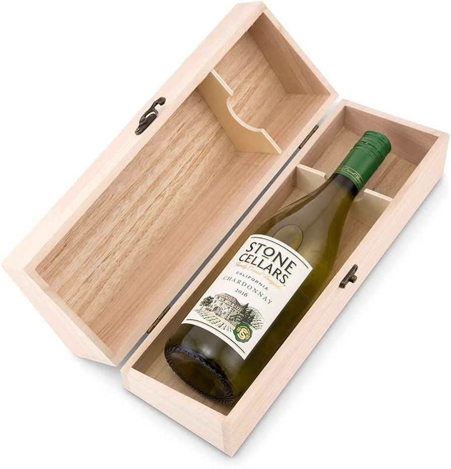 Personalised 21st Birthday Wine or Champagne Box Gift With Leaf Design