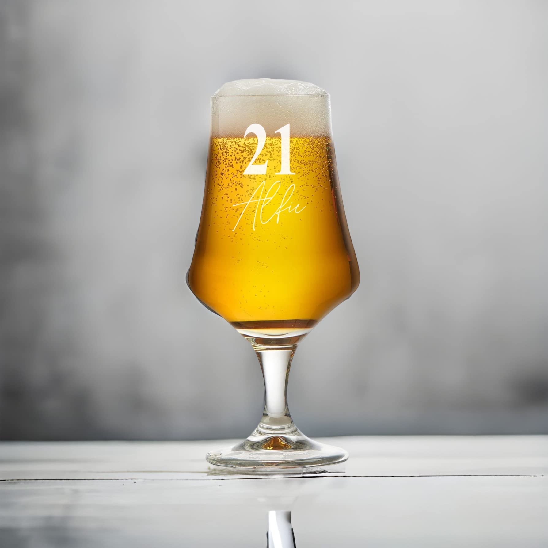 ukgiftstoreonline Personalised Birthday Craft Beer Glass Gift for Him 18th, 21st, 30th, 40th, 50th, 60th, 70th, 80th