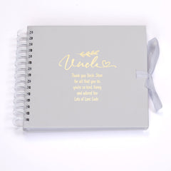 Personalised Uncle Scrapbook or Photo Album Gift With Sentiment
