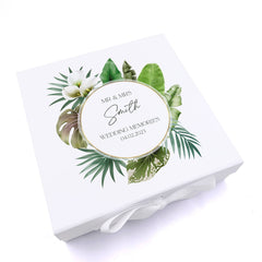 Wedding Day Gift Personalised Keepsake Memory Box Rainforest Theme