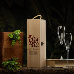 Personalised Wooden Wine or Champagne Box Graduation Keepsake Gift