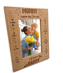 Personalised Mummy Photo Frame Gift The Reasons I Love You