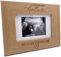 I Changed Your Name To Auntie Baby Scan Announcement Photo Frame