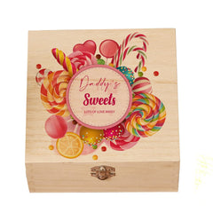 Personalised Daddy Candy and Sweets Wooden Box Gift