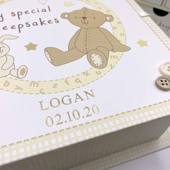 ukgiftstoreonline Personalised Book Baby Keepsake Box With Drawers Memories Box Gift