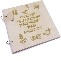 ukgiftstoreonline Personalised Beach Themed Holiday Scrapbook Photo Album