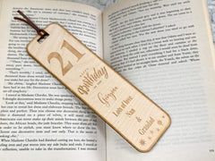 ukgiftstoreonline Personalised Any Birthday Gift Wooden Engraved Bookmark