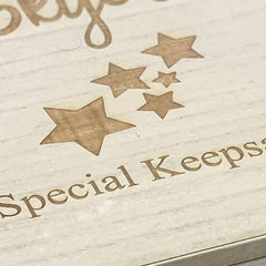 ukgiftstoreonline Personalised Baby Gift Antique Wooden Keepsake Memory Crate Box