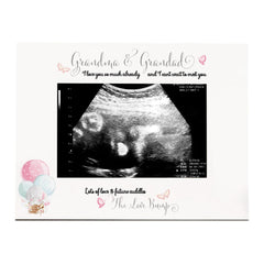 Personalised Grandma and Grandad Baby Scan Photo Frame