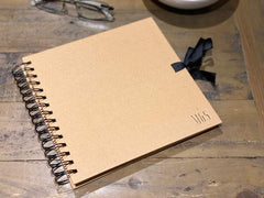 Personalised Initials Metal Stamped Brown Scrapbook Photo Album Or Guest Book