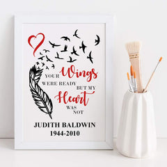 ukgiftstoreonline Personalised Remembrance Memory Funeral Print