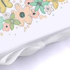 ukgiftstoreonline Personalised Baby Girl Keepsake Memory Box Flower Design UV-3