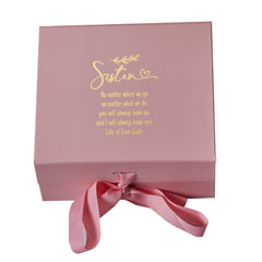 ukgiftstoreonline Personalised Sister Pink Gift Box With Sentiment