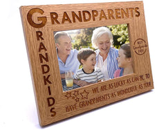 ukgiftstoreonline Grandparents and Grandkids Wooden Photo Frame Gift