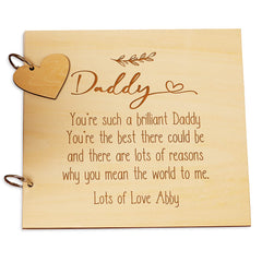 Personalised Daddy Sentiment Scrapbook or Photo Album Gift