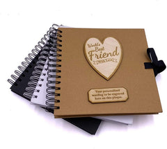 ukgiftstoreonline Personalised Best Friend Scrapbook Photo album Wooden Engraving