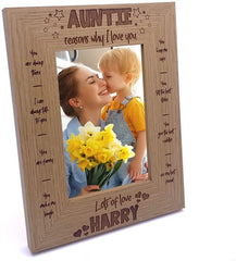 Personalised Auntie Photo Frame Gift The Reasons I Love You