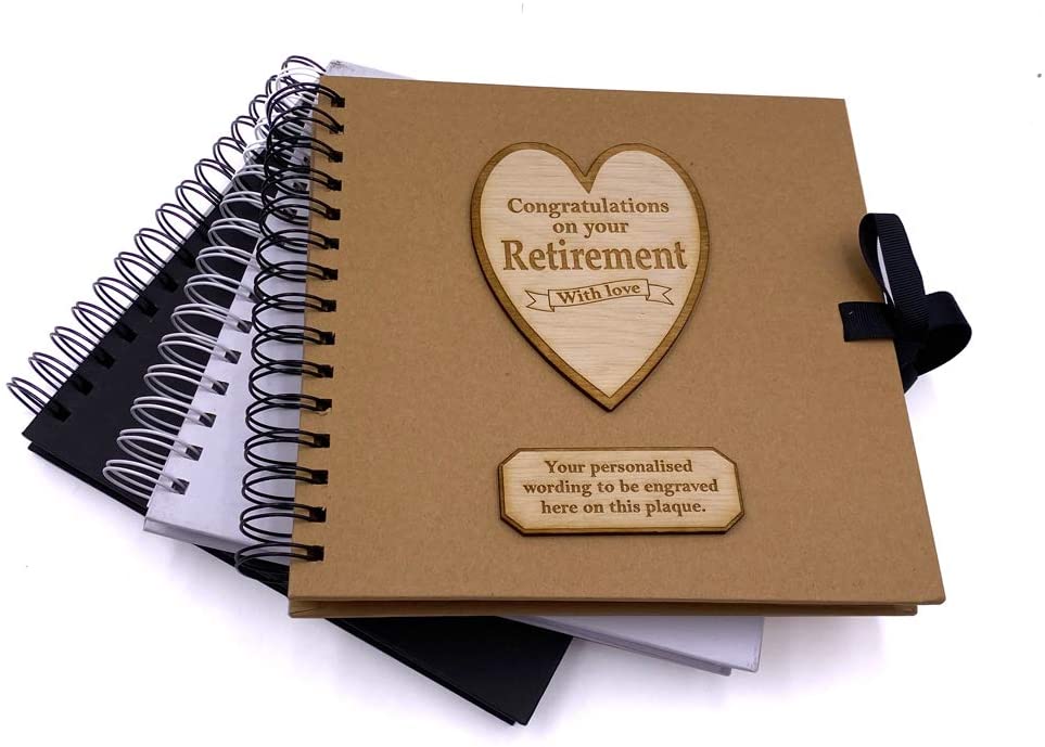 ukgiftstoreonline Personalised Retirement Scrapbook Photo album Guest Book