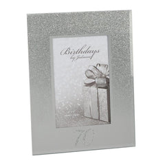 70th Birthday Glitter and Mirror Photo Frame 4" x 6" Gift Boxed - ukgiftstoreonline