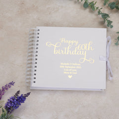Personalised 60th Birthday Scrapbook Photo Album or Guest Book Gift