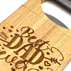 Personalised Best Dad Ever Waiter Style Bottle Opener Gift