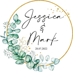 Personalised A4 Linen Wedding Guest Book Printed With Eucalyptus Wreath