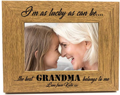 ukgiftstoreonline Best Grandma Belongs To Me Personalised Engraved Photo Frame Gift