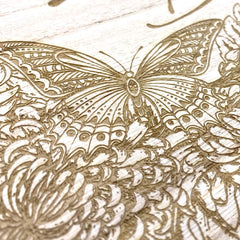 ukgiftstoreonline Personalised Birthday Butterfly Theme Large Wooden Keepsake Memories Box