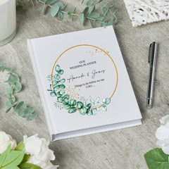 Personalised Our Wedding Planner Book Engagement Gift Eucalyptus Wreath