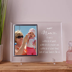 Personalised Nan Engraved Glass Photo Frame In Lined Gift Box