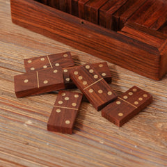 Personalised Luxury Dominos Gift Box - Dominos set - wooden dominos, add his name , keepsake