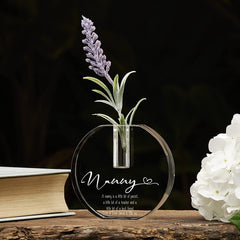 Engraved Nanny Crystal Glass Flower Vase Gift Present