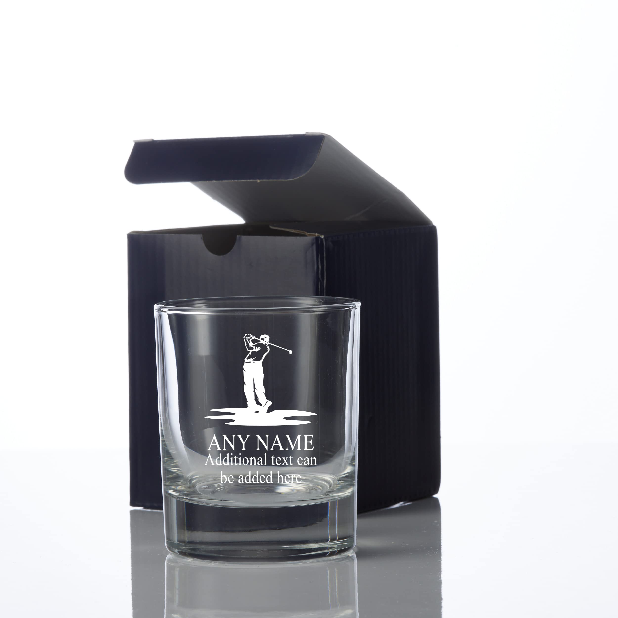 Personalised Engraved Whiskey Glass Sports Award Golf Theme