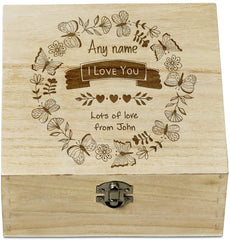 ukgiftstoreonline Personalised Any Name Love You Keepsake Memory Gift Box