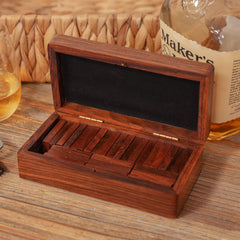 Personalised Luxury Dominos Gift Box - Dominos set - wooden dominos, add his name , keepsake