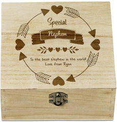 ukgiftstoreonline Personalised Special Nephew Keepsake Memory Gift Box